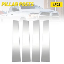 4pcs Chrome Car Pillar Post Door Window Decal Trim For 2009-2018 Dodge Ram 1500