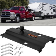 5th Wheel To Gooseneck Adapter 2-516 Ball Hitch Plate Towing Fits Rails