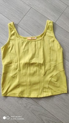 BIBA Stretch Top Bluse Shirt Polyamid/Elasthan gelb Gr. 40/42 top Zustand