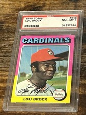 1975 Topps #540 LOU BROCK PSA 8 NM-MT