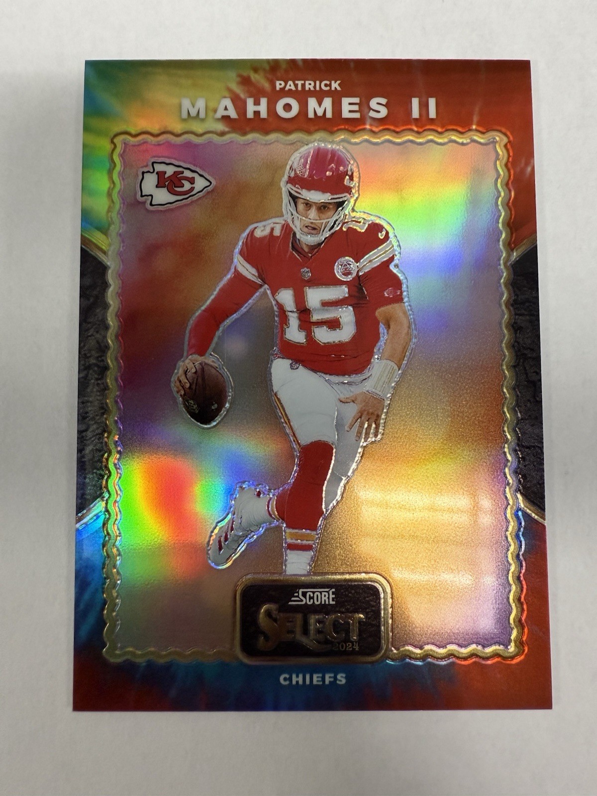 2024 Panini Select Score Throwback Tie-Dye Patrick Mahomes II /25 #6 Chiefs