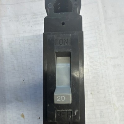 GE THED113020 1 Pole 20 Amp 277V AC 125V DC Circuit Breaker
