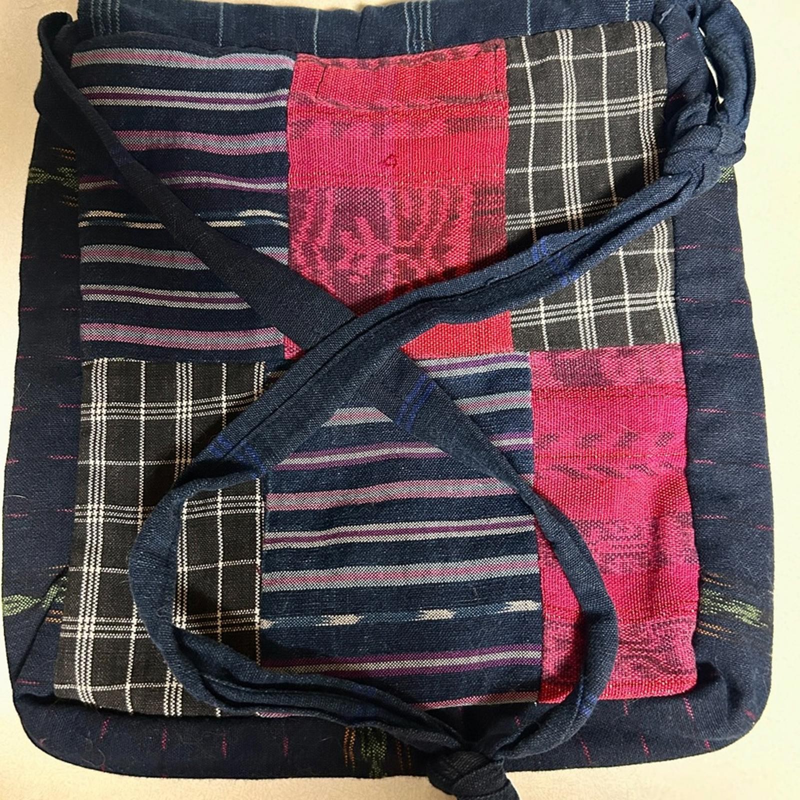 Bamboo Threads Handmade Patchwork Backpack Guatem… - image 4