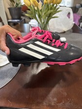 Adidas Goletto VI FG J Football Soccer Cleats BB0571 Black White Pink Kid's Sz 6