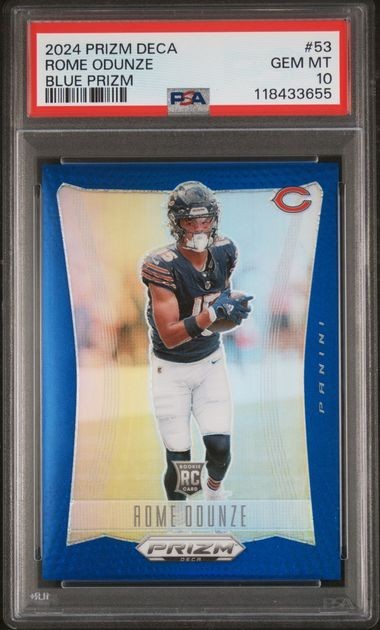 2024 Panini Prizm Deca - Rome Odunze #53 Blue Prizm 090/149 (RC)