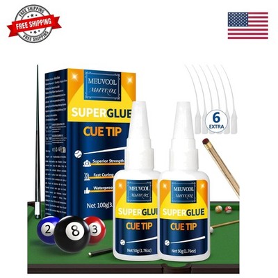Pool Cue Tip Glue 100g, Quick Dry Billiard Cue Tip Glue for Pool Stick, Heavy...