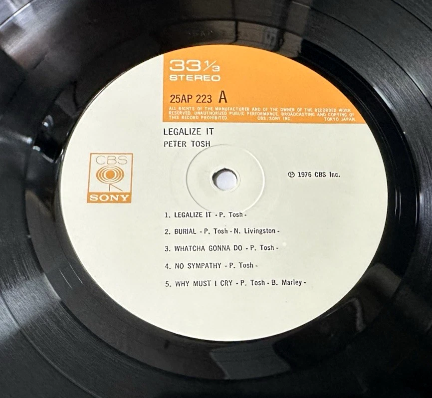 🔥 PETER TOSH "Legalize It" JAPAN Obi 1st Press Insert Audiophile Stunning MINT- - Image 3 of 4