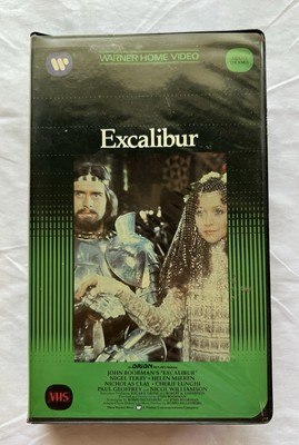 EXCALIBUR (VHS, 1981, Clamshell) Rare Warner Orion First Release Action Fantasy