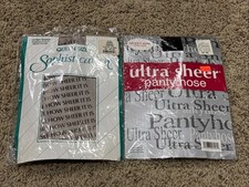 Queen Size Jet Brown  Coffee Ultra Sheer Womens Pantyhose 2 Pair