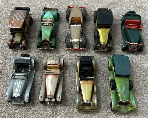 *SALE* 9 Matchbox Cars Vintage Models of Yesteryear c.1960s & 1970s Unboxed