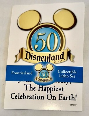 Disneyland Resort 50th Anniversary Frontierland Collectible Litho Set 5