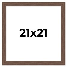 21x21 Frame Brown Barnwood Picture Frame Photo Frame UV Acrylic, Acid Free