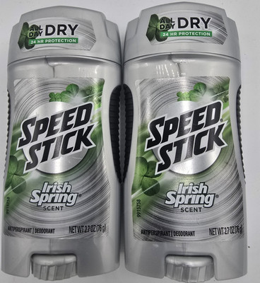 Lot 2 Speed Stick Antiperspirant Deodorant Original Irish Spring 2.7oz