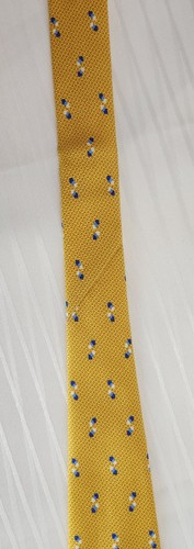 salvatore martorana tie mens yellow abstract polka dot office fundraiser casual - Picture 11 of 22