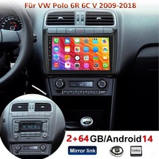 Für VW Polo 6R 6C 2009-2017 9" Autoradio Android 15 Carplay GPS Navi 2+64G BT FM