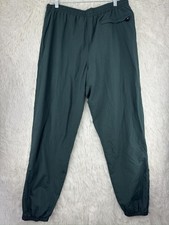 Vintage 90s Outersport Track Pants Mens L Lined Nylon Windbreaker Eagles Green