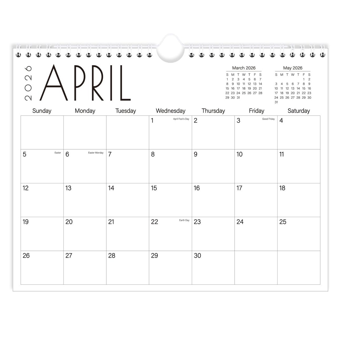 Calendar 20262027 15 Months Wall Calendar from April 2026 to June