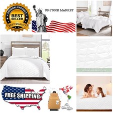 Reversible Twin Quilt Bedding Set with Pillow Sham, Lightweight Quilts Twin S...