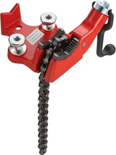 Mophorn Screw Bench Chain Vise 1/8 to 5-Inch Pipe Capacity, - 5, Red 
