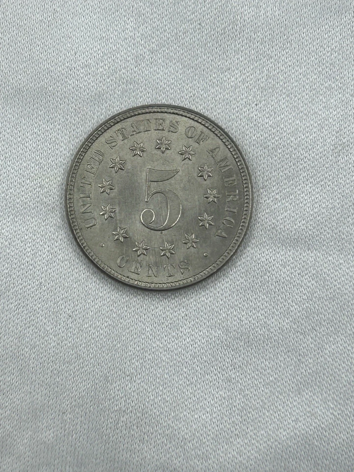 1870 5C Shield Nickel BU Uncirculated Very Nice Coin  and Eye Appeal - Image 2 of 4