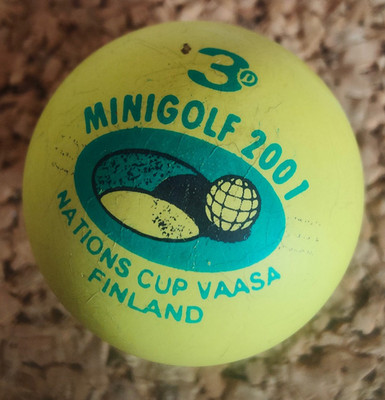 Minigolfball Minigolfbälle ~ 3D  Nations Cup Vaasa Finland 2001 KL
