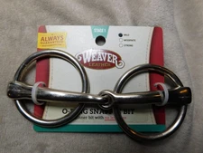 New! Weaver Nickel Plated Loose Ring Snaffle Bit  5.25" with 2.25" Rings