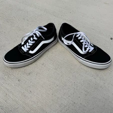 VANS Off The Wall Old Skool Skate Shoes Men Sz 7 Black White Suede/Canvas 500714