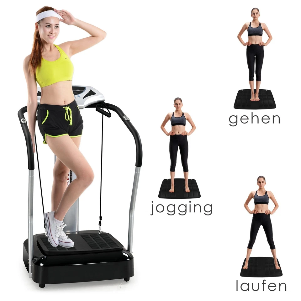 Crazy Fit Heimtrainer Vibrationsplatte mit Haltegriffen 50 Intensitätsstufen - Bild 2 von 4