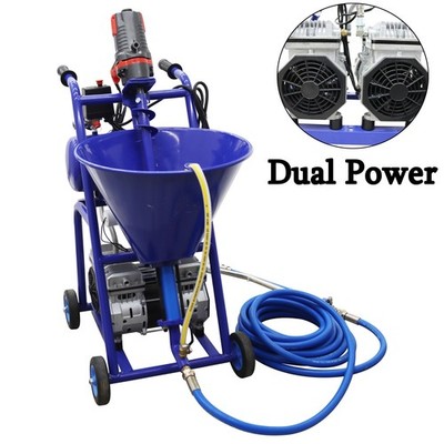 Electric Dual Power Polyurethane Foam Spray Machine with 50L Hopper 220V 3.2KW
