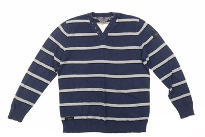 Pullover Pulli Herren UK Größe L Dissident Blau