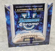 2025 Bowman University Chrome Football Sapphire Edition Box - New / Sealed