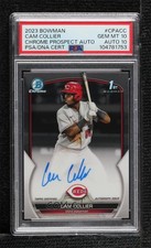 2023 Bowman Chrome Prospect Auto Cam Collier #CPA-CC PSA 10 GEM MT Auto 02le
