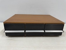 Vintage Faux Wooden 3 Drawer Cassette Tape Storage Cabinet Case Holds 36