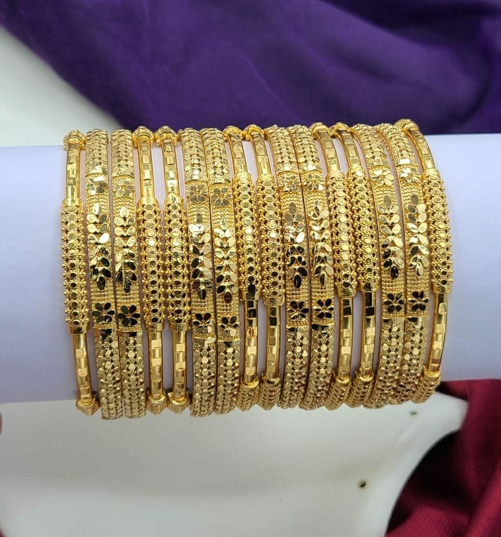 Indian Gold Plated Bollywood Style Bangle Kada Bridal Dulhan