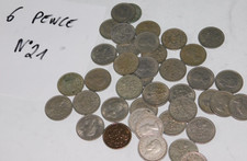 LOT SIX 6 PENCE ROYAUME UNI piece monnaie COIN UK pounds ANGLETERRE elizabeth II