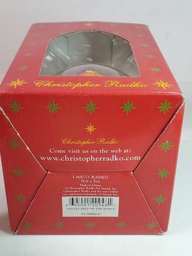 Christopher Radko Santas Alrededor del Mundo Adorno de Navidad con Caja 5 pulgadas - Imagen 9 de 11