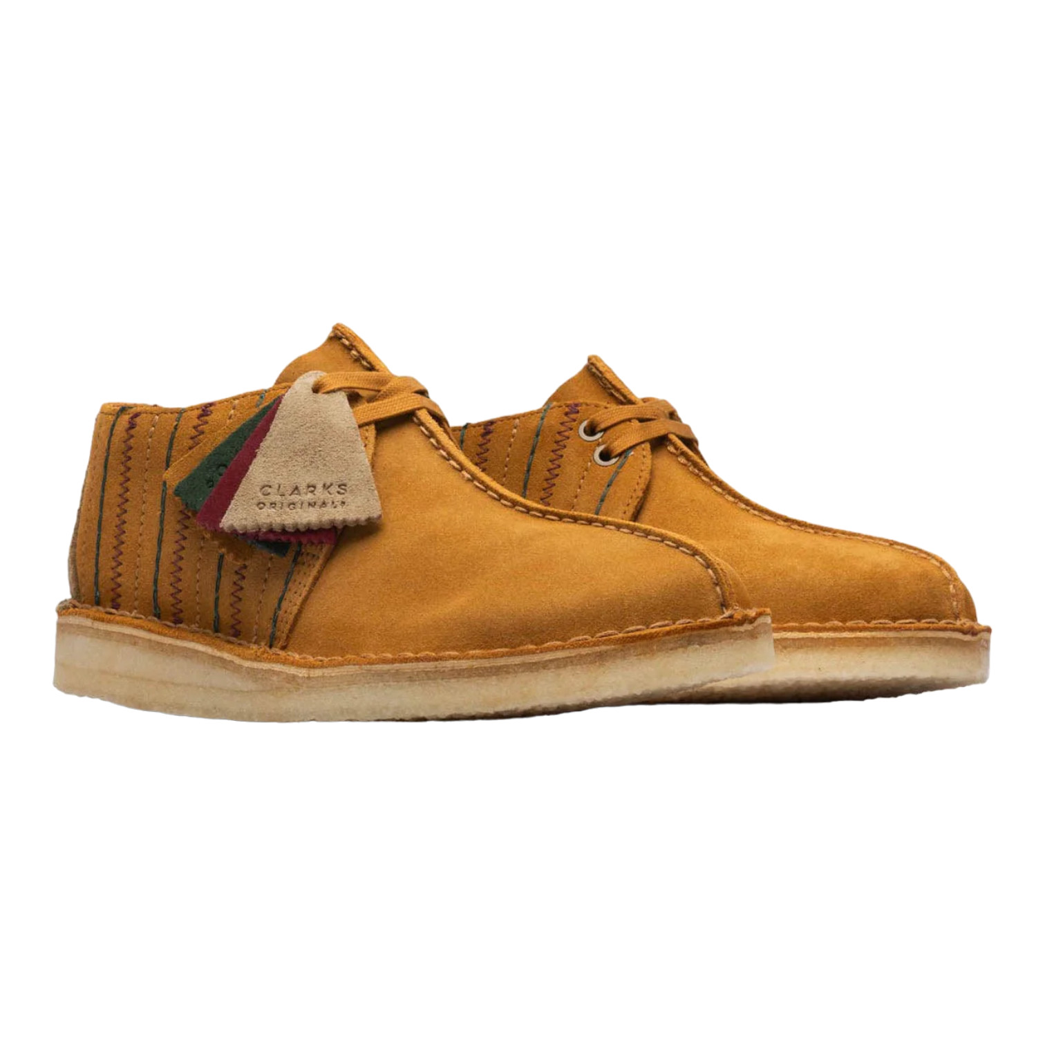 Mens Clarks Desert Trek Dark Ochre Suede, Size US [261 74507