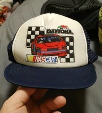 Rare NWT Vtg Nascar Daytona Blue Mesh Snapback Trucker Hat Ball Cap Unisex