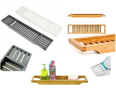 Bambus Badewanne Caddy Regal Holz Bad Regal Aufbewahrung Organizer Tablett Einheit
