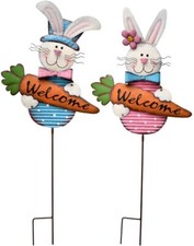 Easter Bunny stake Set Outdoor Decoration Spring Lawn Patio Home Garden Decor