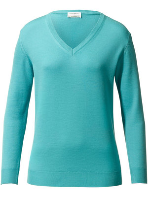 Damen Peter Hahn Pure Tasmania Wolle Pullover Strick Oberteil Grün Farbe Gr. 22 Neu ohne Etikett 