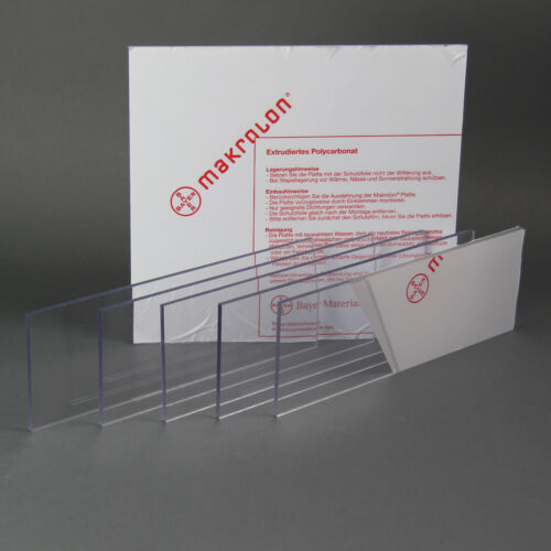 MAKROLON®SCHEIBE 125 €/m² POLYCARBONAT PC wie ACRYLGLAS PLEXIGLAS NUR STÄRKER - Bild 2 von 2