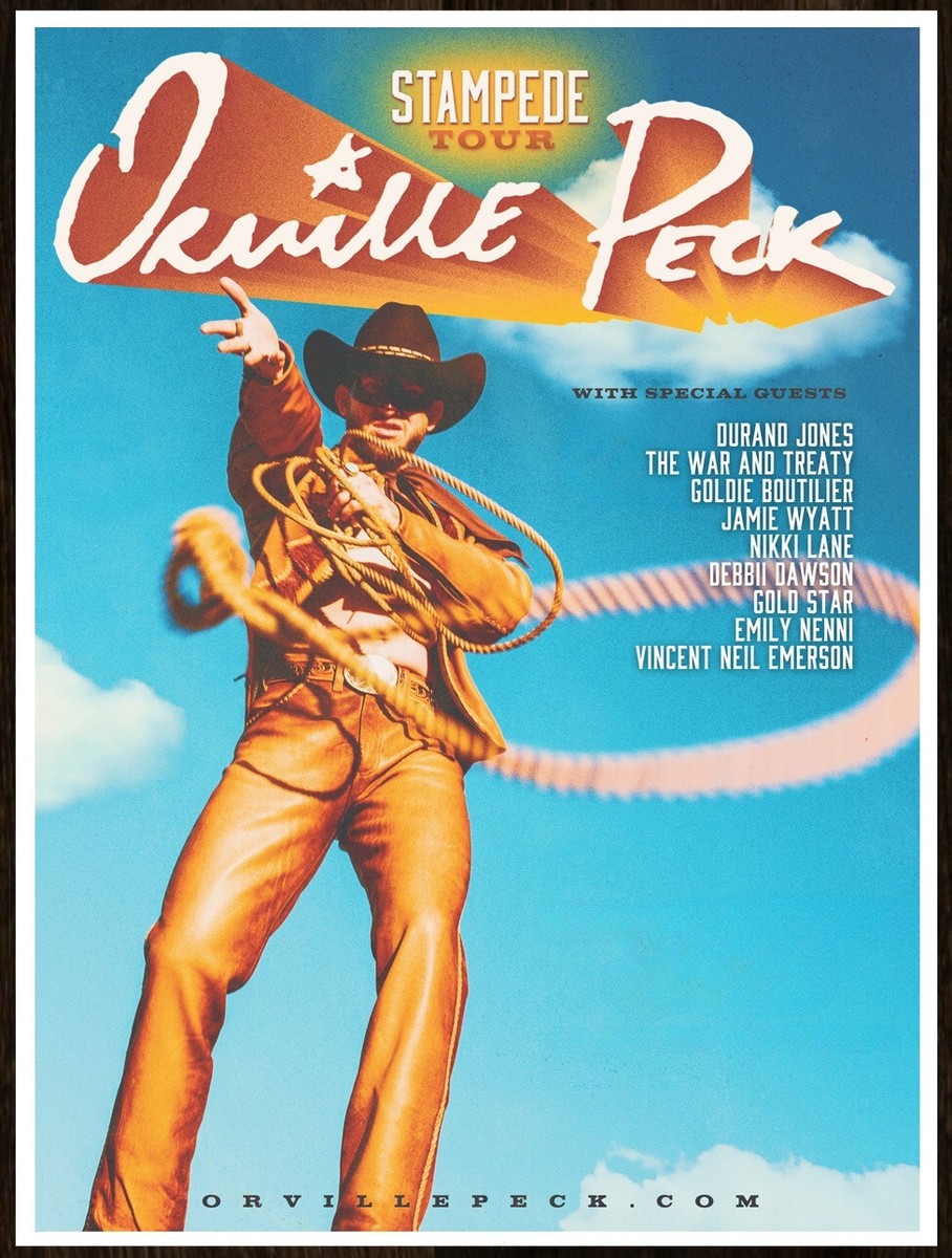 ORVILLE PECK Stampede Tour 2024 Ltd Ed RARE Poster +BONUS Country