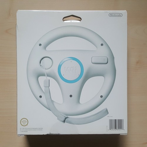 Original Nintendo Wii Wheel Lenkrad Weiss in OVP mit Anleitung KOMPETT White