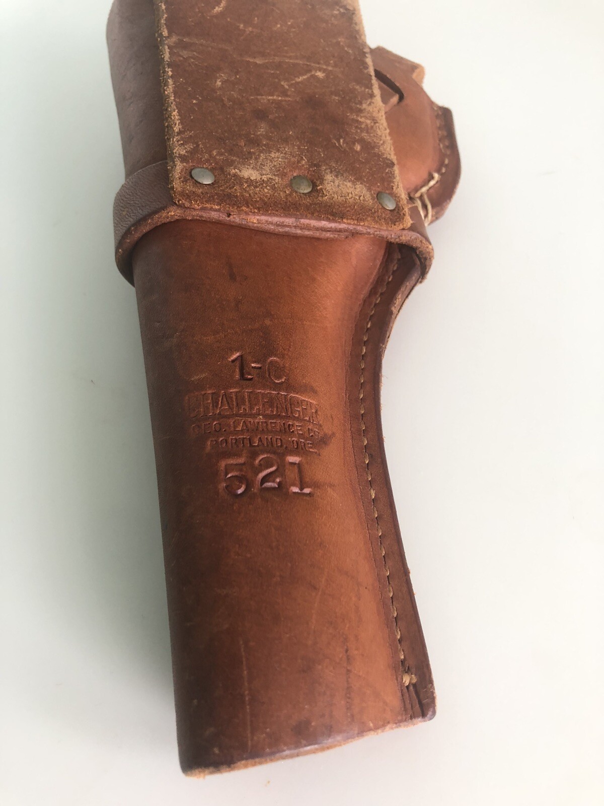 Challenger Belt Holster 1C Lawrence 521 Brown Tan Leather Pistol