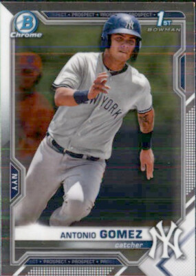 #ad 2021 BOWMAN CHROME PROSPECT 1ST NEW YORK YANKEES ANTONIO GOMEZ #BCP 82 $1.49