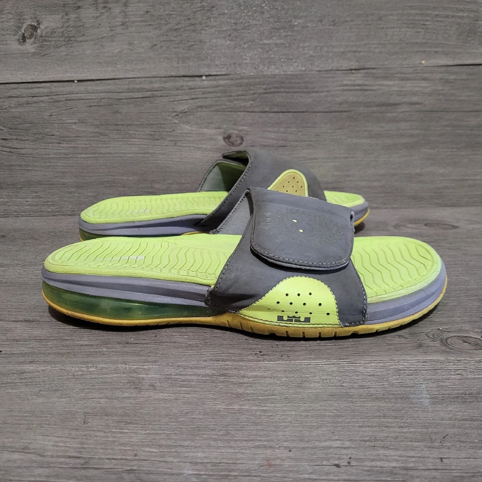 Nike Air Max Lebron Slides Mens Size 9 Dunkman Green Grey Slippers - Изображение 2 из 4