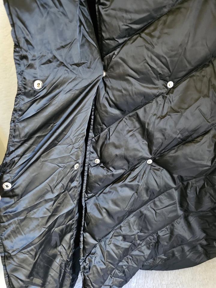 Ava & Viv 女式 Puffer 夹克外套,尺寸 1X 黑色 — 第 4/4 张图片