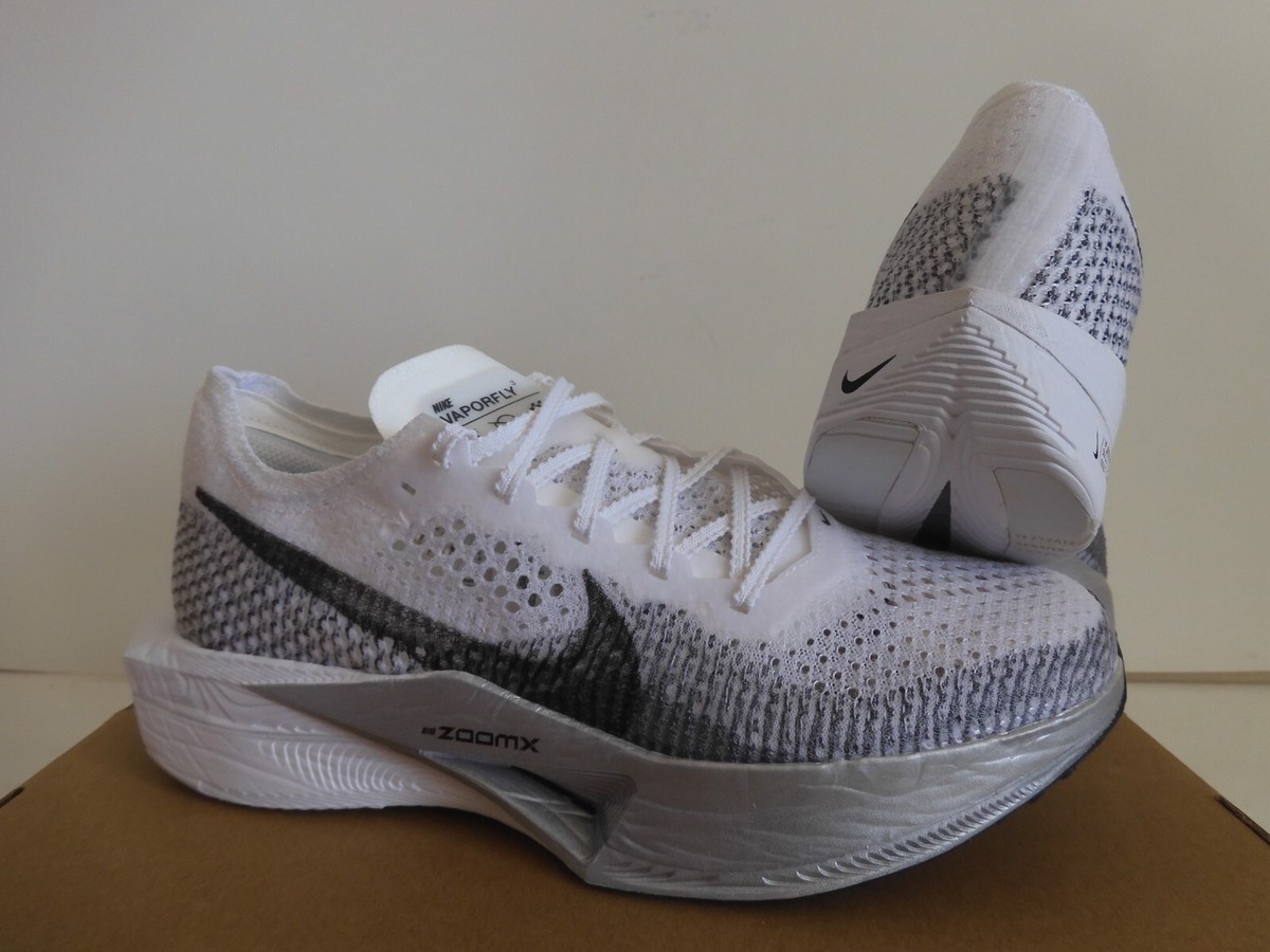 MENS NIKE ZOOMX VAPORFLY NEXT% 3 WHITE-DARK SMOKE GREY SZ 7.5