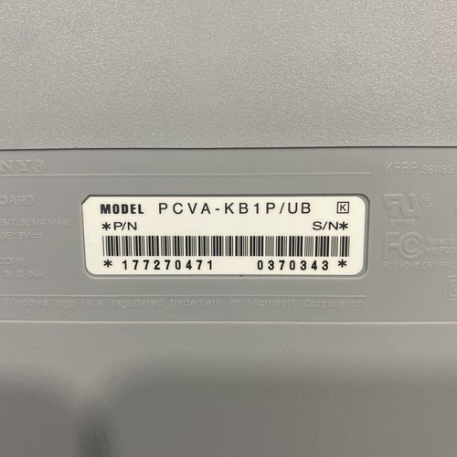 Sony Vaio 100-Key PS/2 Mechanical Keyboard Model: PCVA-KB1P/UB - Picture 4 of 4